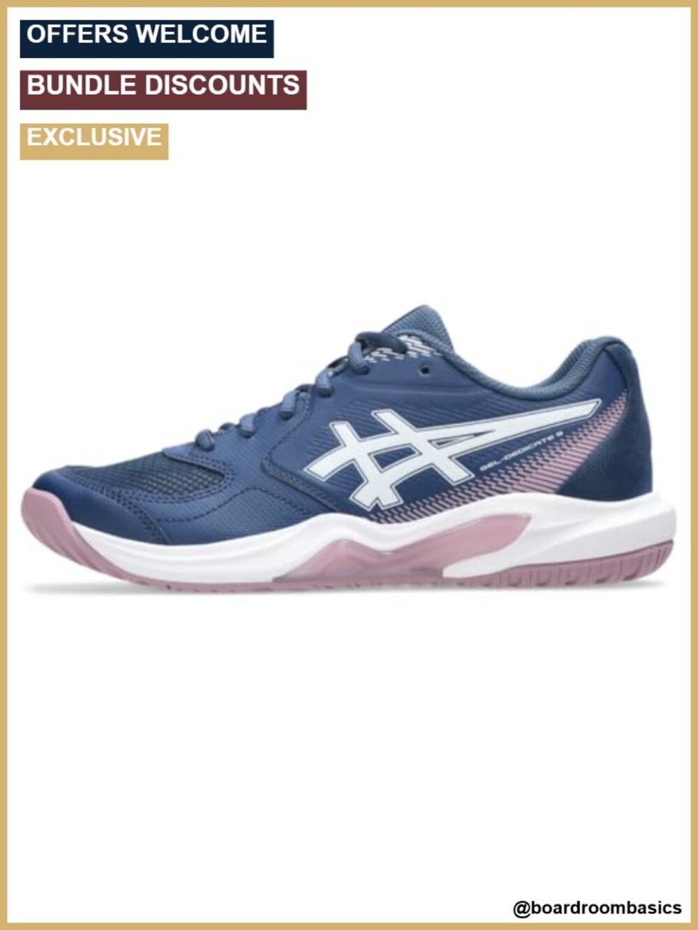 Women's Tennis Shoes with GEL Technology and Lace-Up Closure